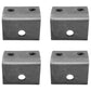 (4) Four Steel Weld-On Hangers for Single Axle Trailer 1-3/4" Leaf Spring Axle