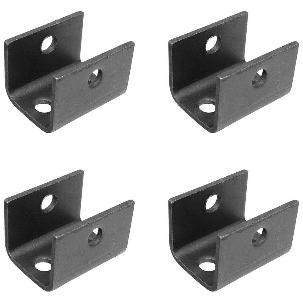 (4) Four Steel Weld-On Hangers for Single Axle Trailer 1-3/4" Leaf Spring Axle