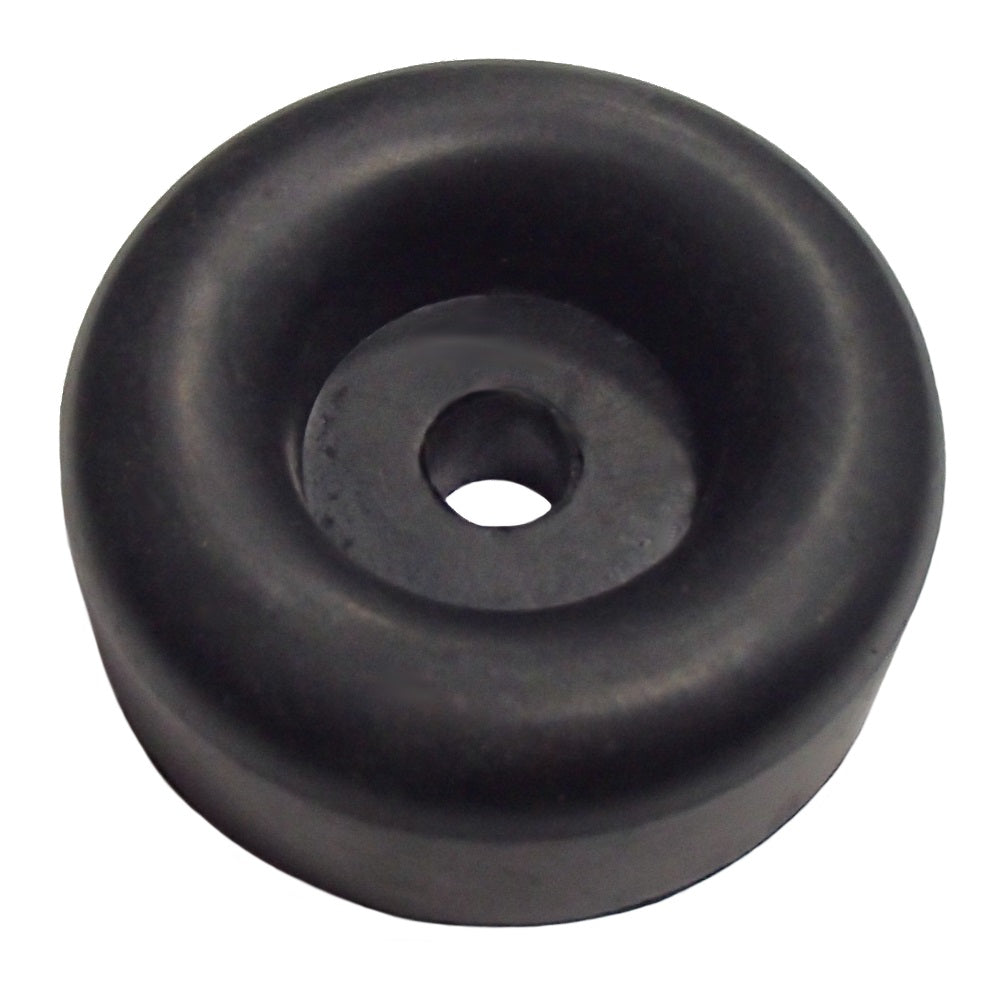 (1) Black Rubber Bumper for Cargo Trailer Rear Ramp Door Stop 2.5" Round 1" Tall