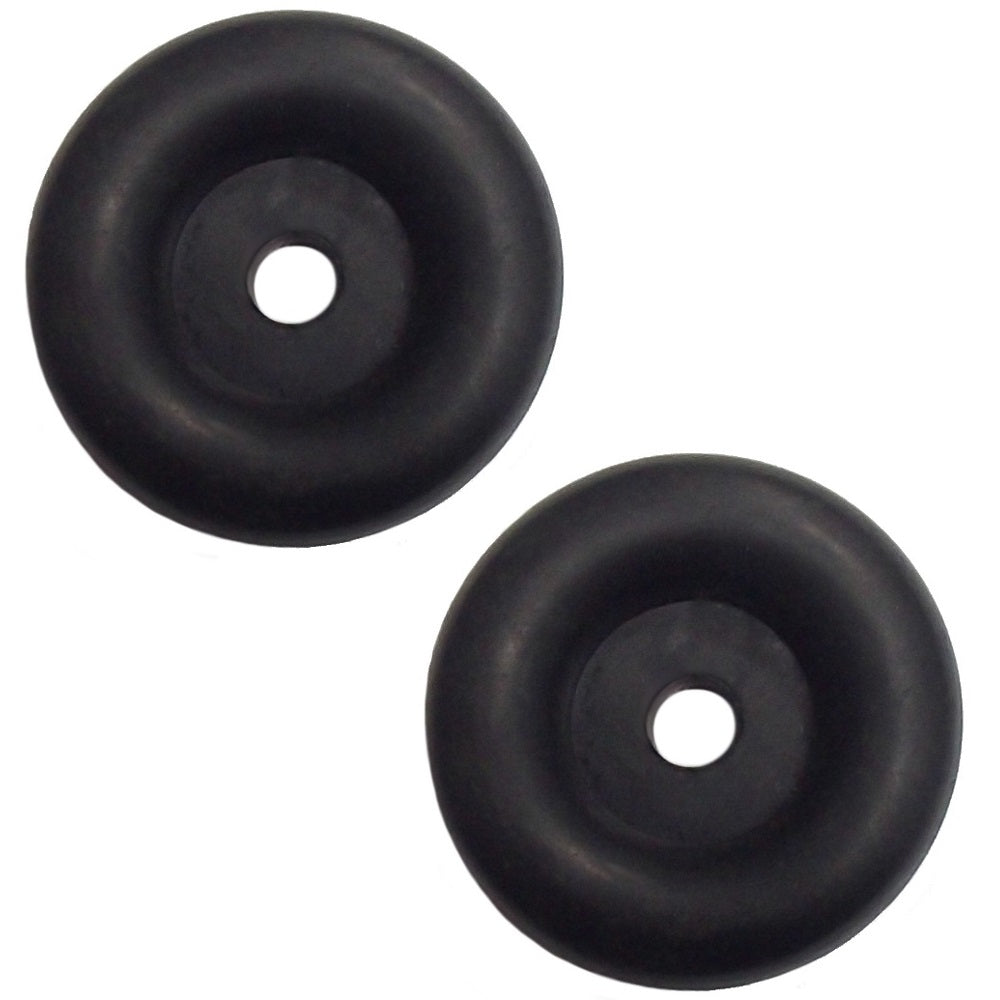 2 Pack Trailer Door Round Rubber Bumper 2-1/2" Diameter 1" Tall w/ Mounting Hole