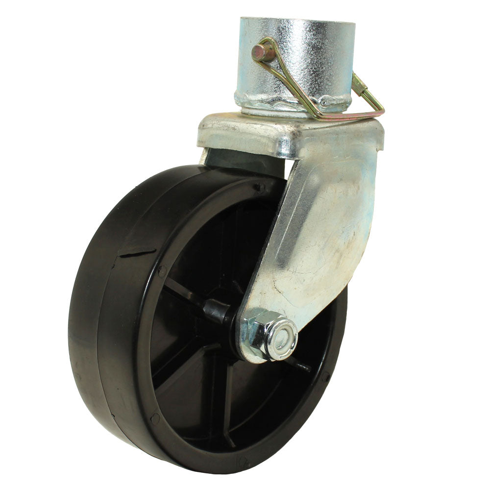New 6" Trailer Swirl Jack Caster Wheel With Lock Pin 26024