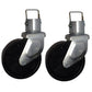 1200 lbs 6" Trailer Swirl Jack Caster Wheels w/ Safety Pin - Set of Two (2)