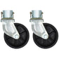 Two (2) 6" Trailer Swirl Jack Caster Wheels w/ Safety Pin 1200 lbs - Boat Hitch