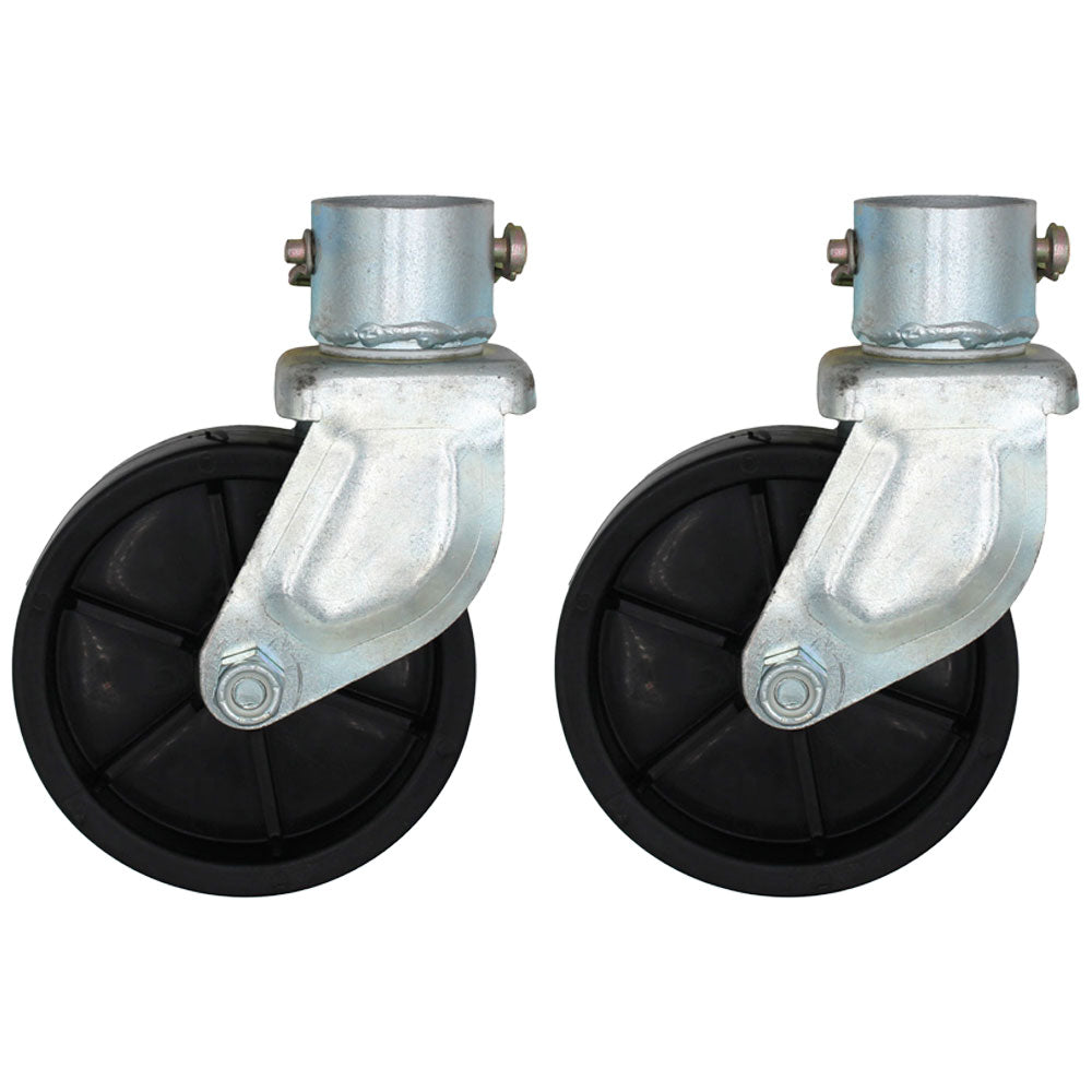 2 Pc Trailer Jack Swivel Caster Wheel 6 x 2 With Pin Boat Hitch Replacement