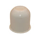 (1) One New Aftermarket Replacement White Trailer Wheel Hub Center Cap