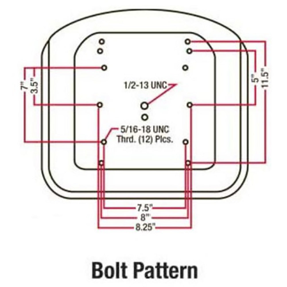 Michigan Style Seat w/o Tracks Fits Universal Products Replaces B1TM333BL