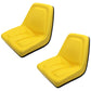 Qty 2: Michigan Style Seat, w/o Slide Track, Yellow in color  Fits Bobcat