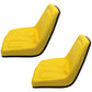 Qty 2: Michigan Style Seat, w/o Slide Track, Yellow in color  Fits Yanmar
