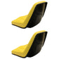 Set of 2 Yellow Seats Fits John Deere Fits JD Fits Gator AIP TM333YL