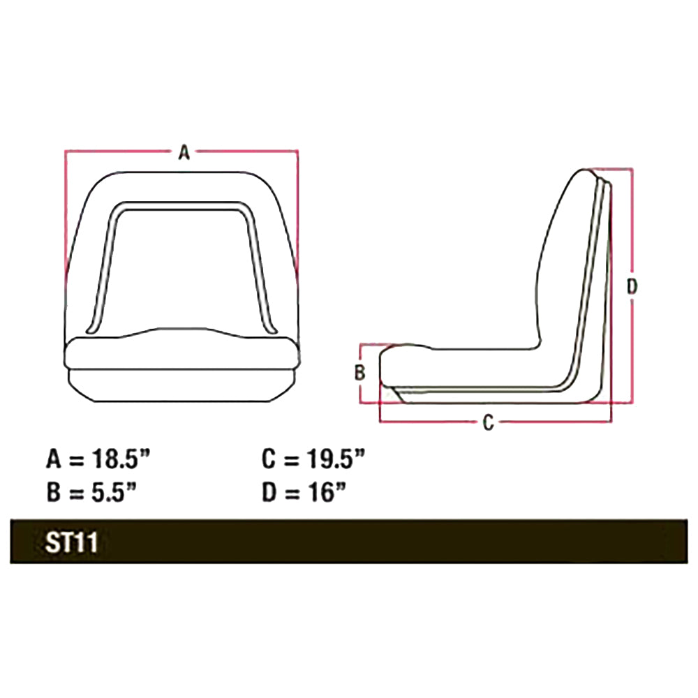 Michigan Style Universal Replacement Tractor Seat Fits Case-IH Yanmar W