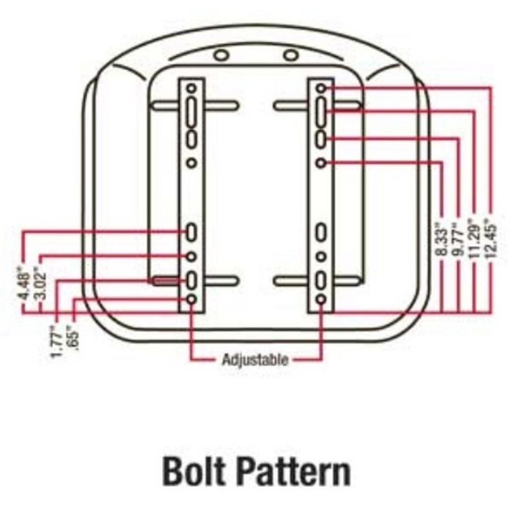 TMS444BL Black Michigan Style Seat w/ Slide Track Fits Multiple Brands & Models