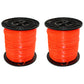 2PK 5lb .095 Square Red Commercial String Trimmer Line Spool Echo Fits Stihl Red