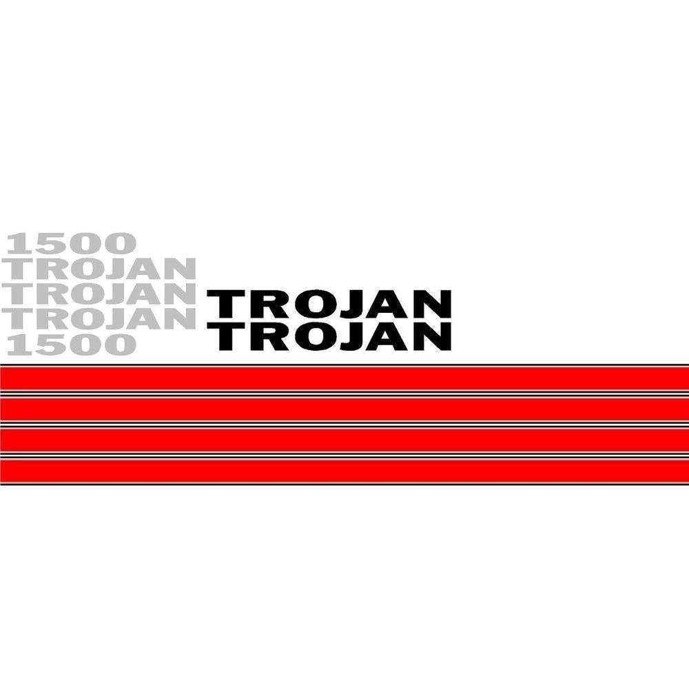 Trojan Wheel Loader 1500 Decal Set with 30' of Stripe