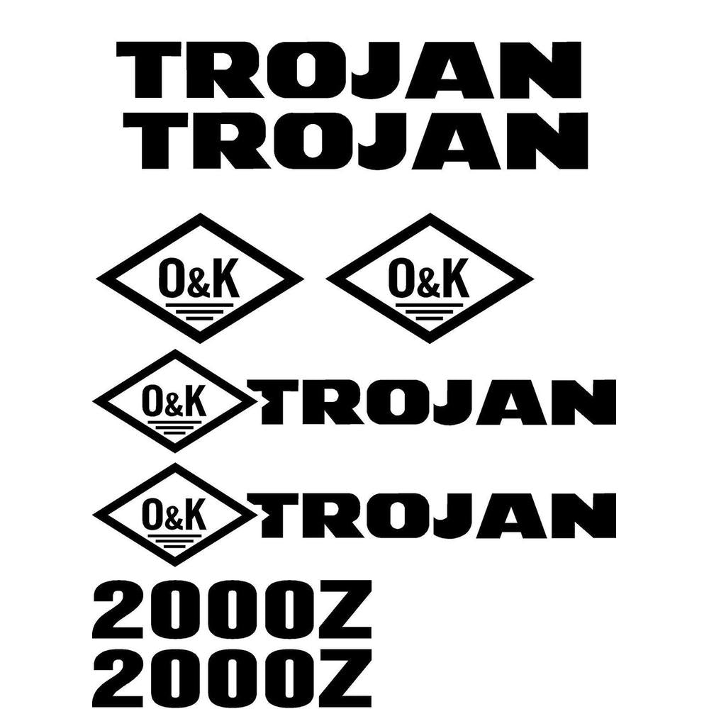 Trojan Wheel Loader 2000Z Decal Set with O & K Decals