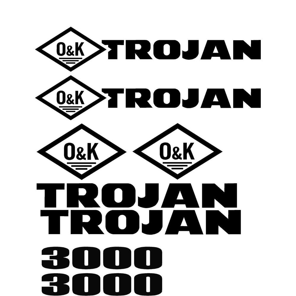 Trojan Wheel Loader 3000 Decal Set with O & K Decals