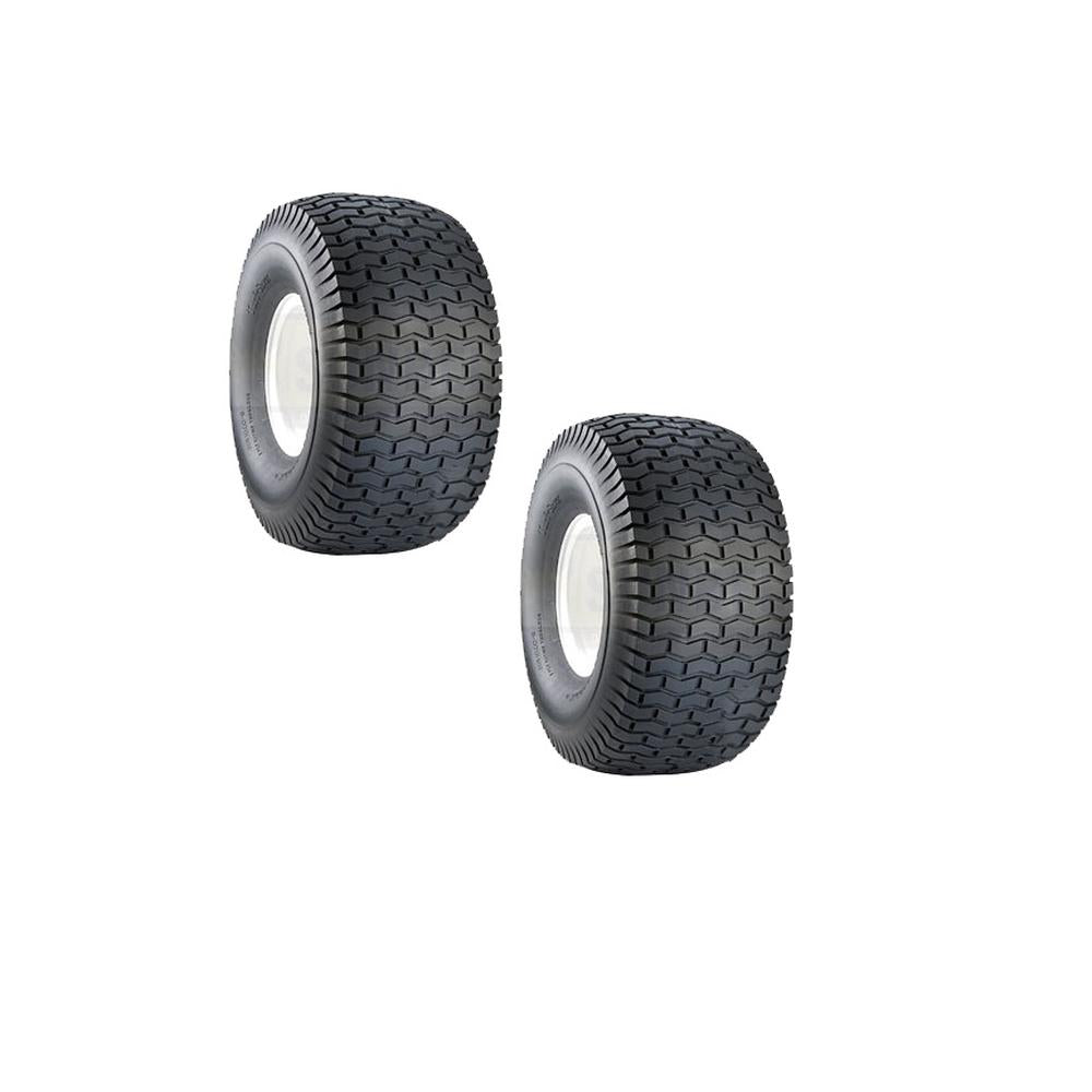 Pack of 2, Deli 15x6.00-6, Turf Tires, 4 Ply, Tubeless, Lawn Mower Tractor Tires