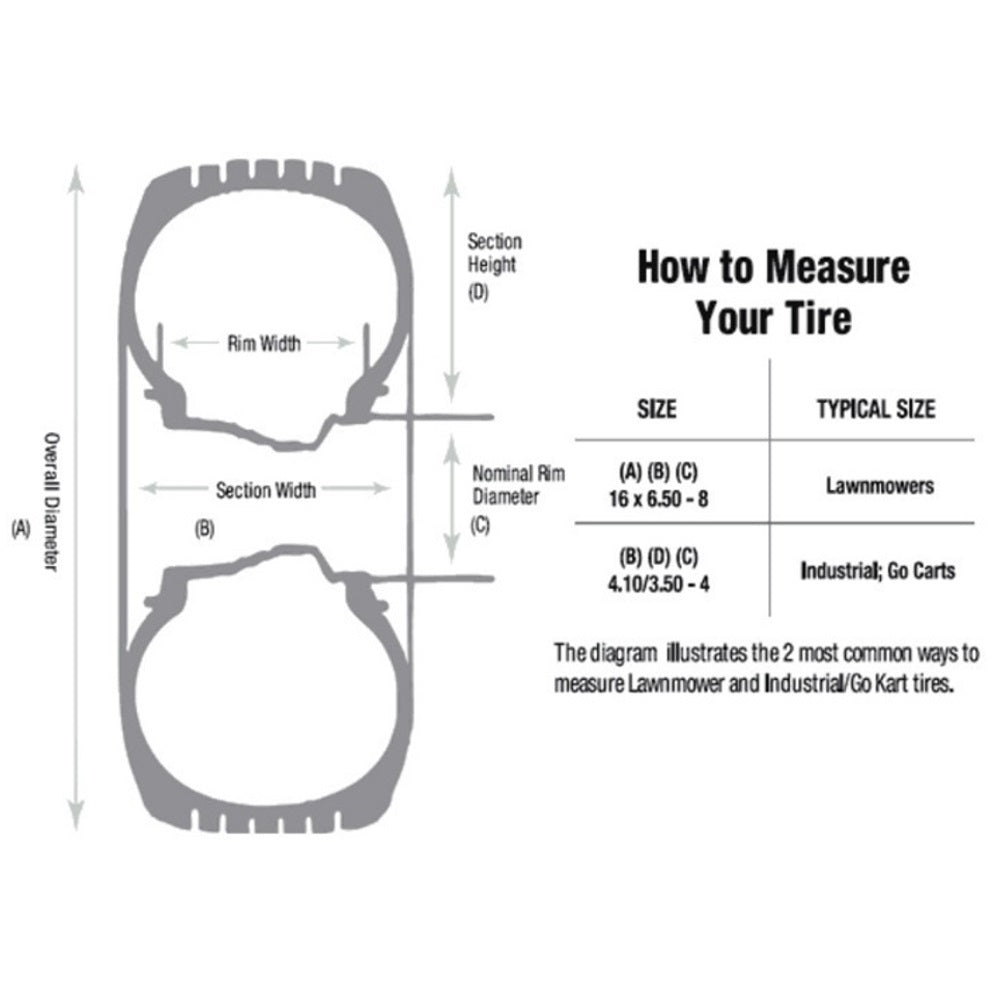 Trailer Sport Trail Tire (4.8" x 12") Fits Universal Products Replaces 5193231