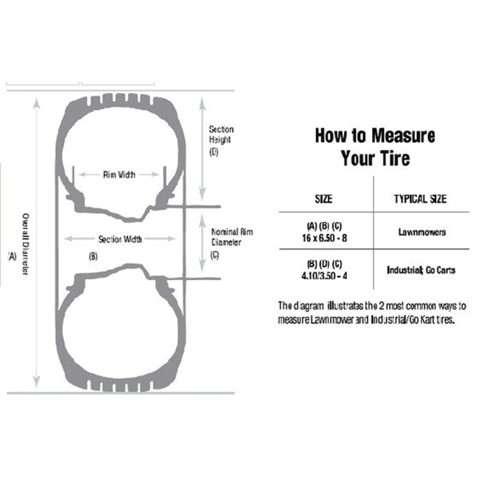 Turf Master Tire Fits Universal Products Replaces B1TI405