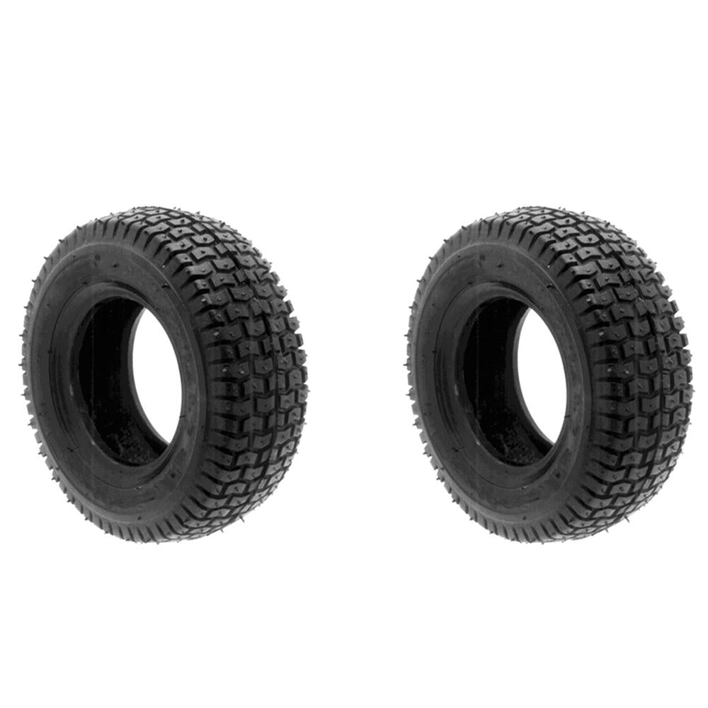 (2) 16x650x8 16x6.50x8 16x6.50-8 Turf Tires 2 Ply Tubeless Tractor Rider Mower