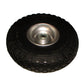 Flat-Free Plastic Flex Wheel w/Rubber Tread- 5/8in Bore 4.10/3.50-4in