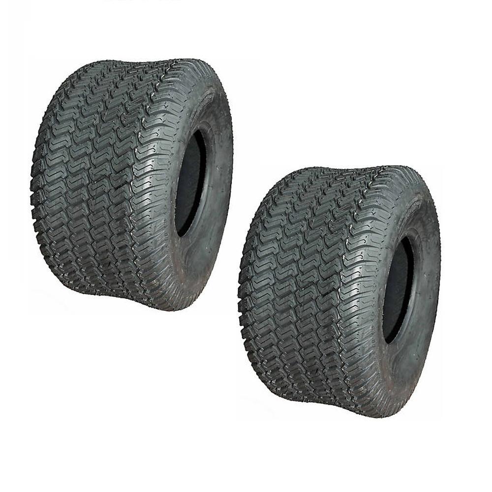 2PK 20X10.00-8 4 Ply Tubeless Turf Tire Tractor Riding Mower Pair Set 20x10x8