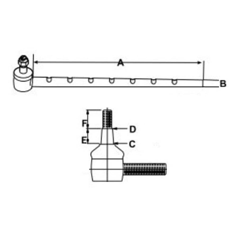 Outer Tie Rod Fits Long Replaces TX10823