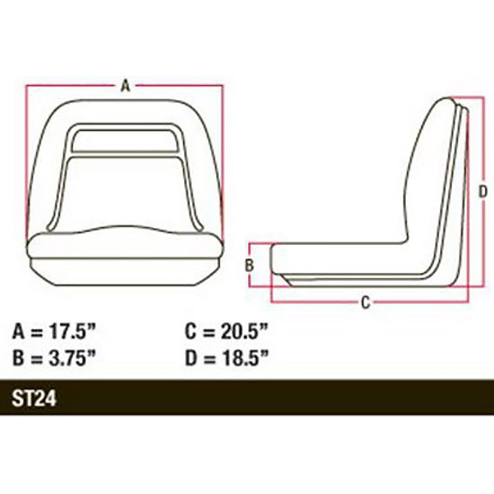 Fits John Deere Fits Gator Seat 6X4,4X4,4X2, CX, Diesel