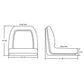 18" Black Vinyl Seat Fits John Deere Replaces AM126149