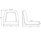 18" Black Vinyl Seat Fits John Deere Replaces AM126149