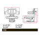 Black Wrap Around Seat with Arms Fits Massey Ferguson Replaces 193451M1