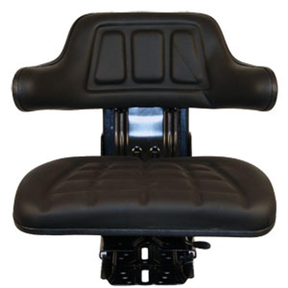 Wrap Around Back Black Seat w/ Arms Fits Case - IH Minneapolis Moline Oliver