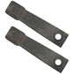 (2) W43048 Flat Offset Blades 21.750" x 4.000" Fits John Deere Rotary Cutters