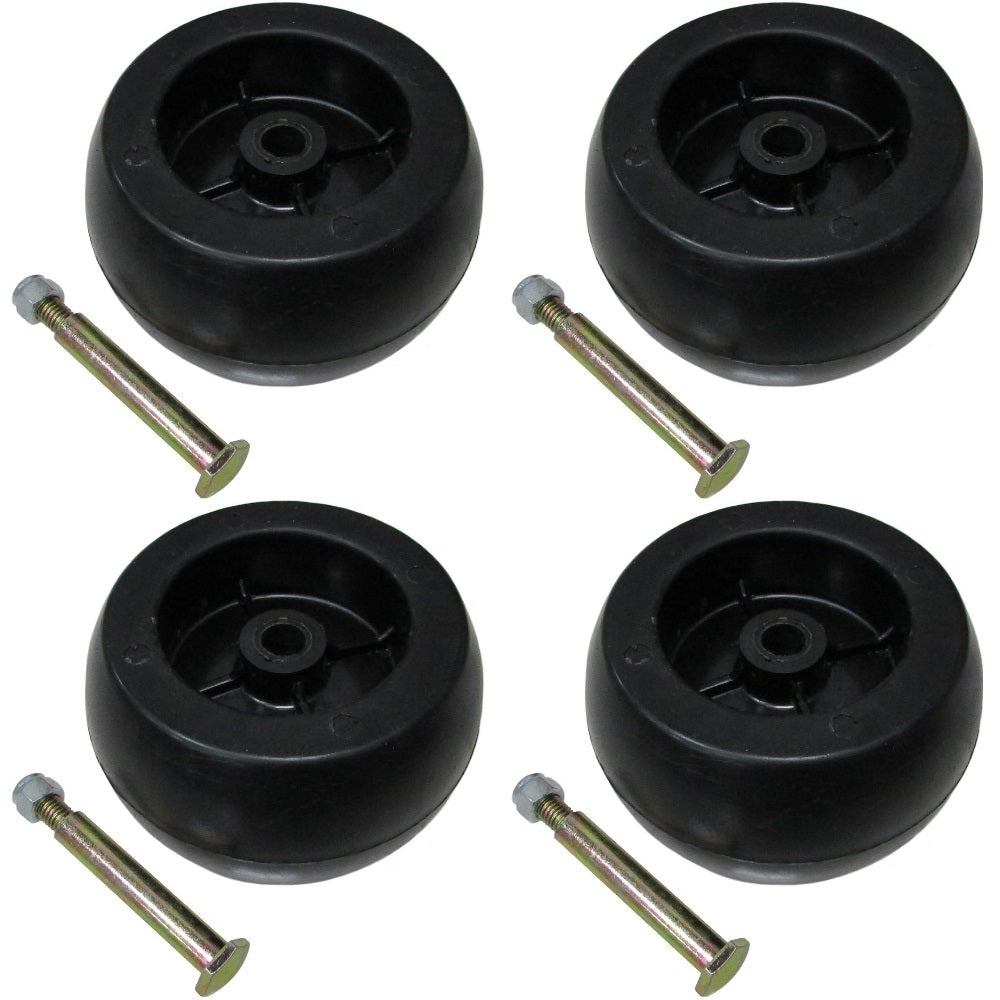 4 Pack Mower Deck Wheels & Bolts Fits Cub Cadet 1450 1650 149 169 1811 782