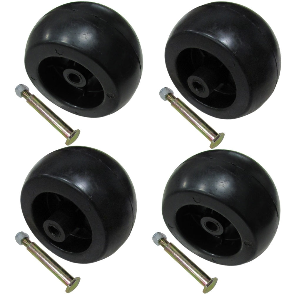 4 Mower Deck H/D Wheels & Bolts for 193406 Fits Cub Cadet LT1050 RZT50 RZT54 SLT