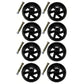 Qty 8: Spoked Deck Wheel Kit Fits AYP Replaces 174873