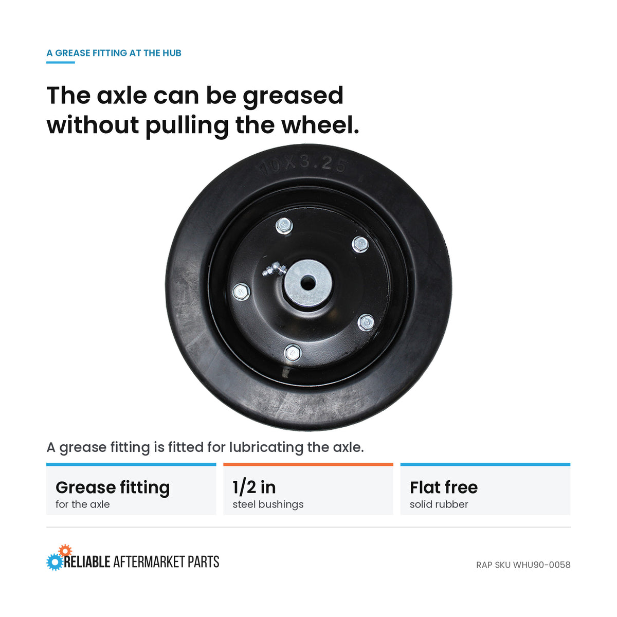 Finish Mower Wheel Fits BUSH HOG Replaces 50031954