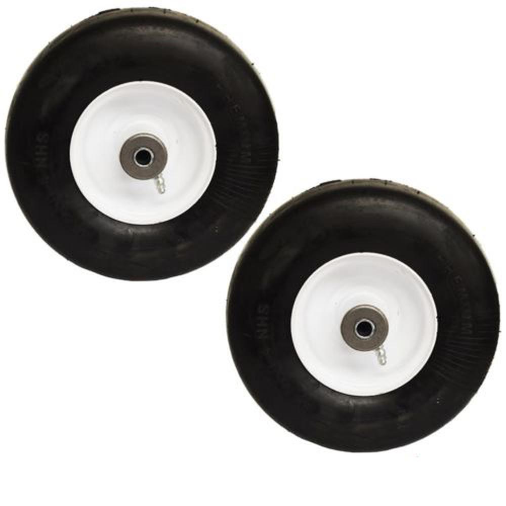 (2) 1521181 5021181 Flat Free Solid Tire Front Caster Wheel Fits Ferris Mowers