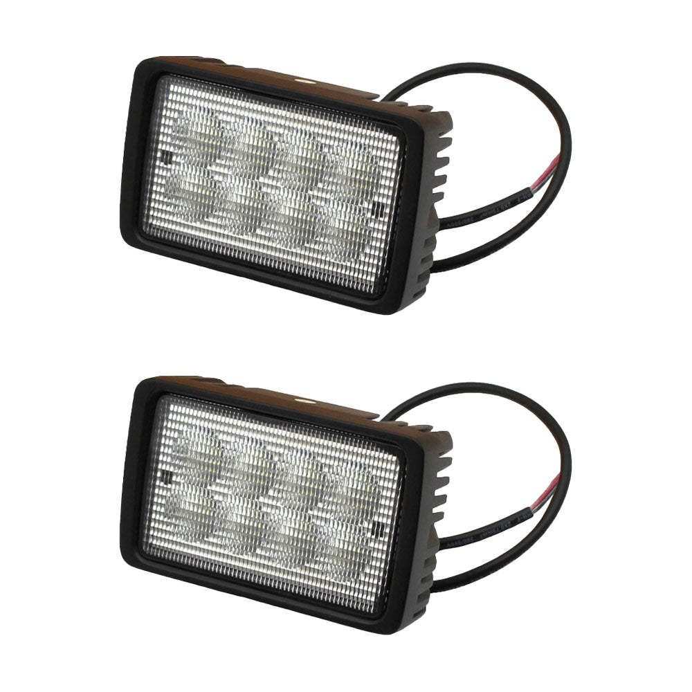 2 Rectangle LED Flood Work Lamps 92269C1 Fits Ford/New Holland 8670 8670A 8770