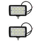 2 Rectangle LED Flood Work Lamps 92269C1 Fits Ford/New Holland 8670 8670A 8770