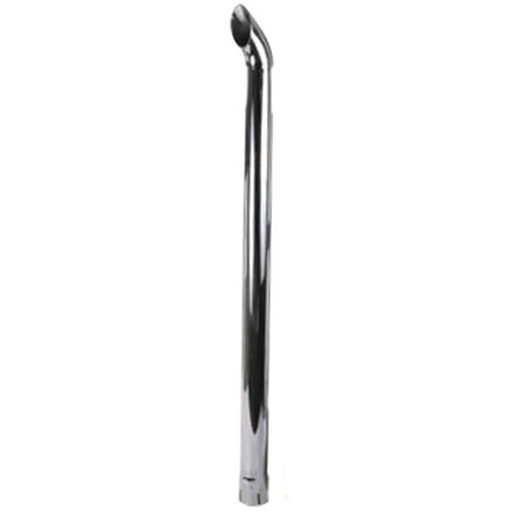 Chrome Curved Exhaust Stack Pipe Slotted 48" 2.75" ID fits Universal Models