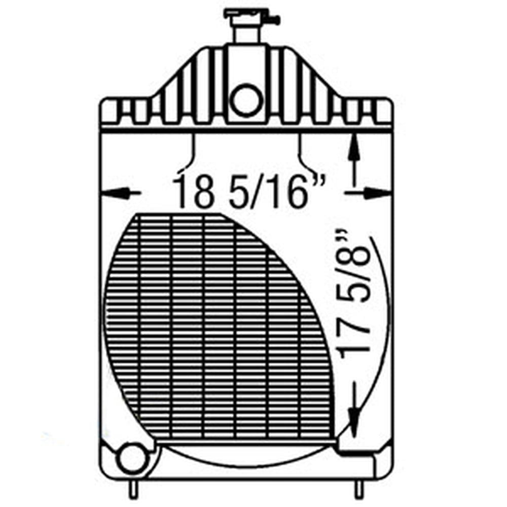 A39344 Radiator 580B  Standard Shift,   without oil cooler Fits Case RADIATORS