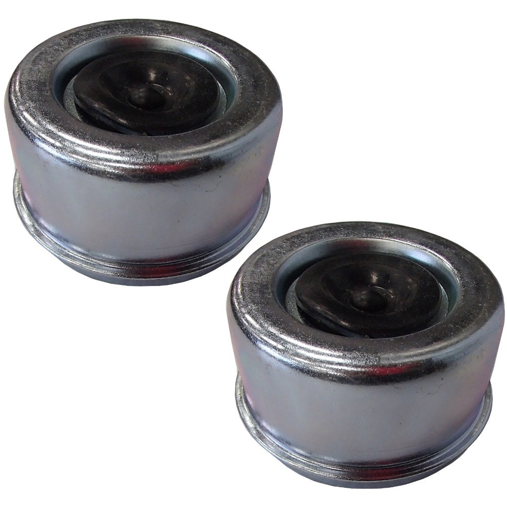 Two (2) Trailer Axle RV Camper 2.72" EZ Lube Dust Cap Cup Grease Cover with Plug